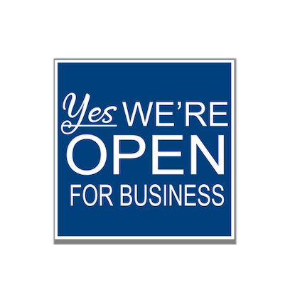 Open for business