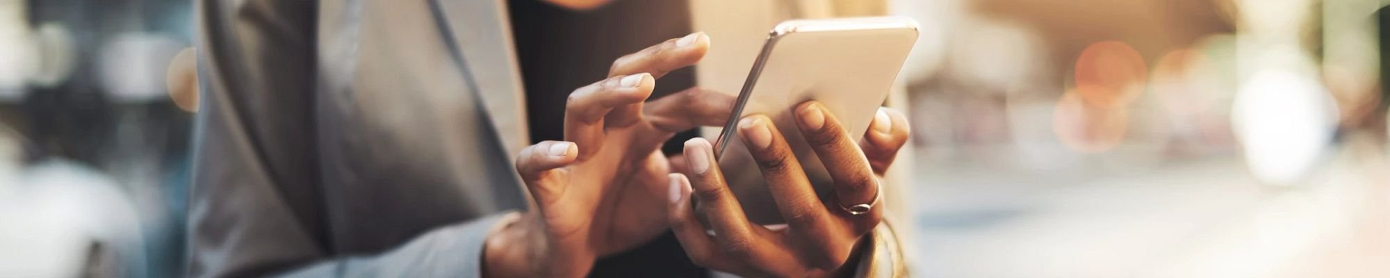 Woman browsing on her phone